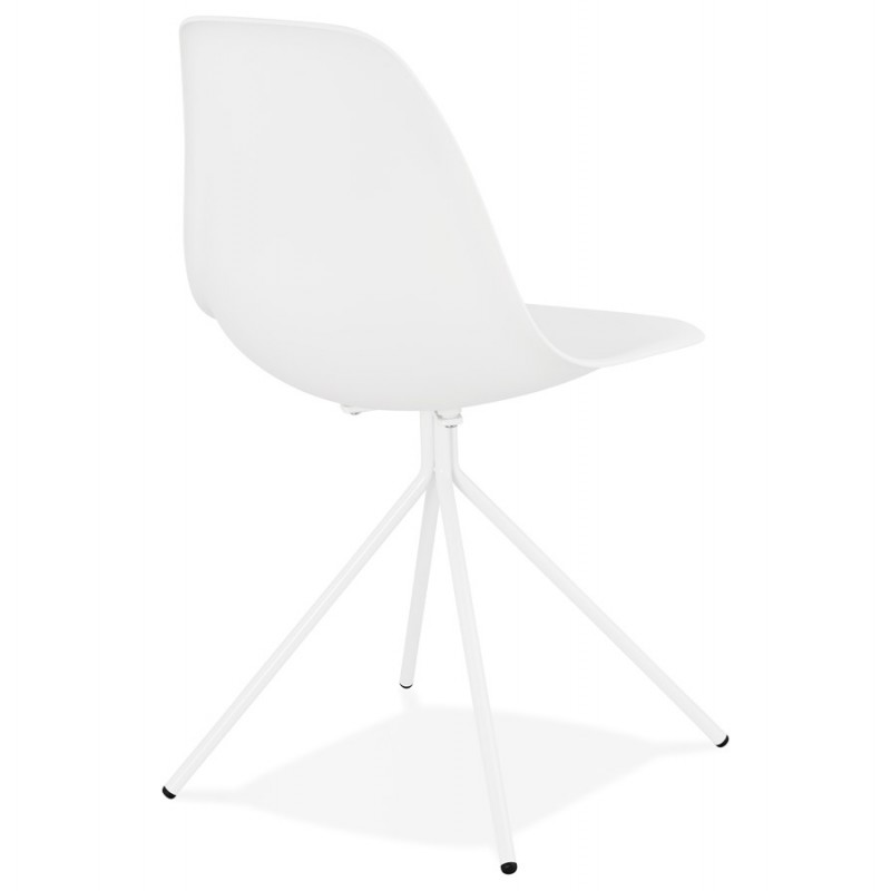 Pies de silla de diseño industrial blanco metal MELISSA (blanco) - image 47775