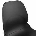 Silla de diseño apilable de pie de metal blanco MALAURY (negro)