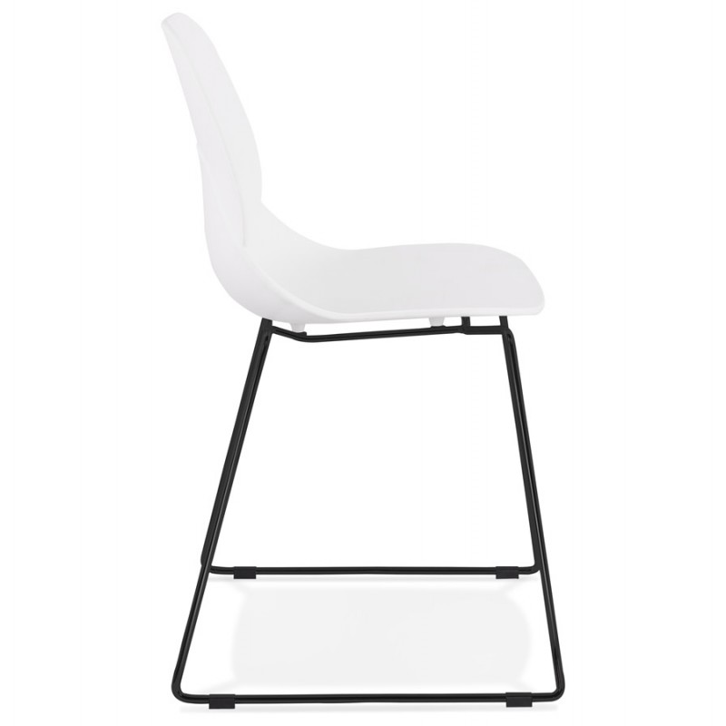 MALAURY black metal foot design chair (white) - image 47853