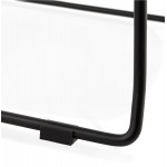 MALAURY schwarzer Metallfuß Design Stuhl (weiß)
