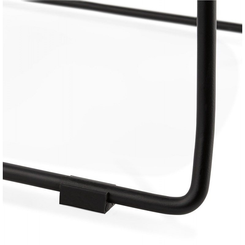 MALAURY schwarzer Metallfuß Design Stuhl (weiß) - image 47859