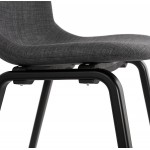 Design and contemporary chair in black wooden foot fabric MARTINA (anthracite grey)