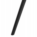 Silla de diseño de pie de madera negra sandy (blanco)