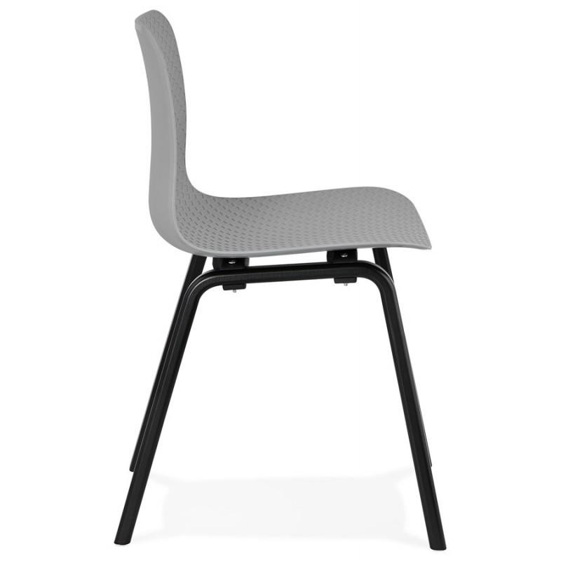 Sandy black wooden foot design chair (light grey) - image 47996