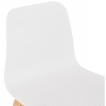 Silla de diseño escandinavo acabado natural pie de madera SANDY (blanco)