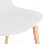 Sedia scandinava design piede in legno finitura naturale SANDY (bianco)