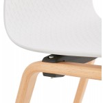 Scandinavian design chair wooden foot natural finish SANDY (white)