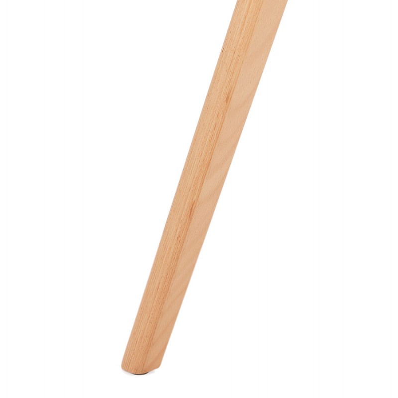 Silla de diseño escandinavo acabado natural pie de madera SANDY (blanco) - image 48020