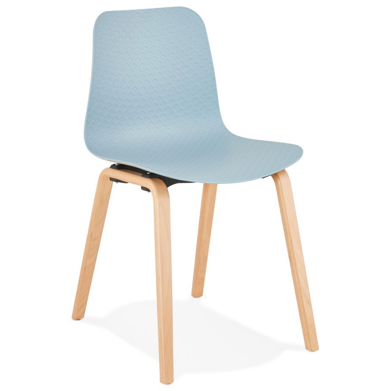 Scandinavian design chair foot wood natural finish SANDY (sky blue) - image 48038