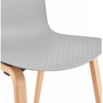Stuhl Design skandinavischen Fuß Holz natürliche Oberfläche SANDY (hellgrau)