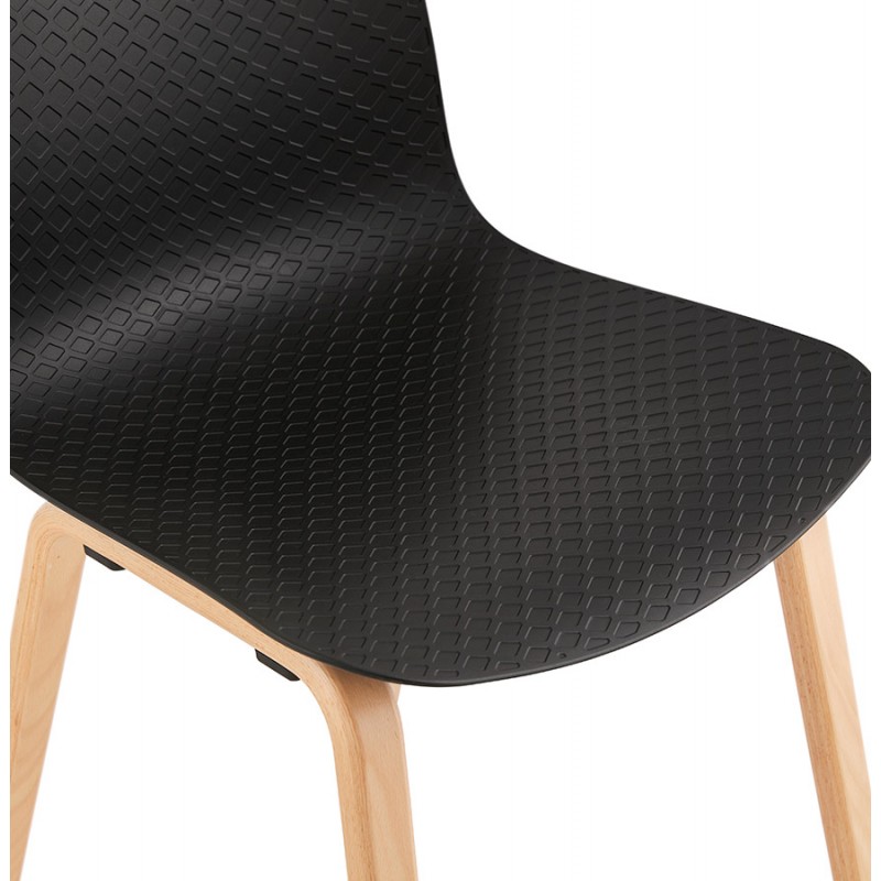 Skandinavische Design Stuhl Holz Fuß natürliche Oberfläche SANDY (schwarz) - image 48074