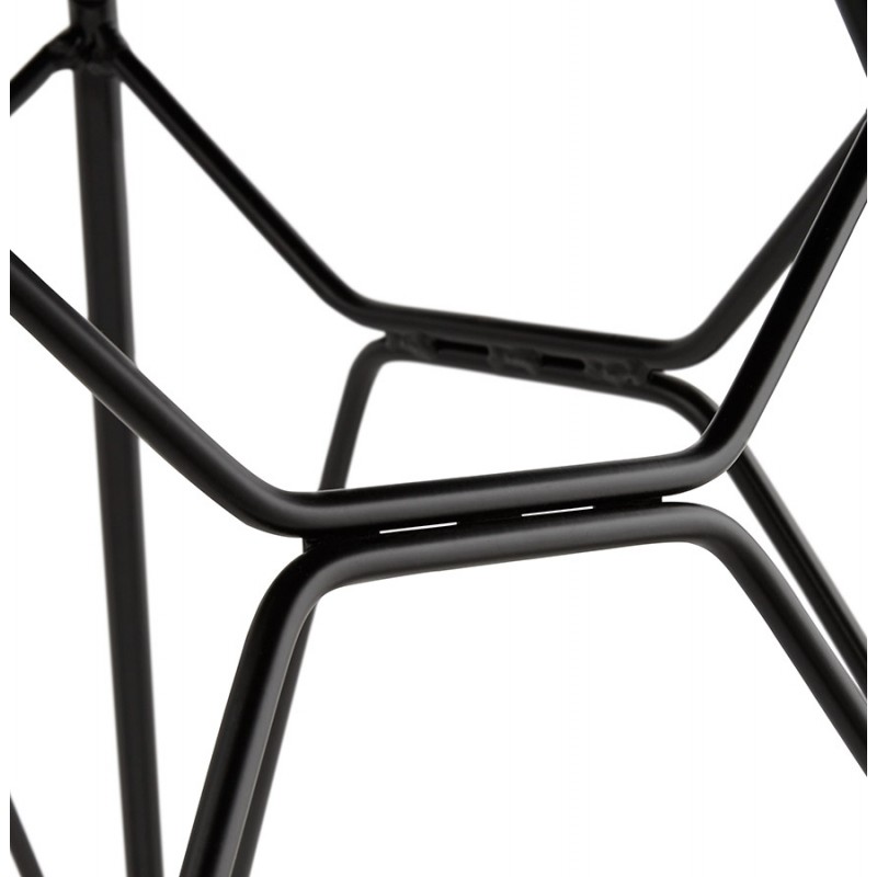 Chaise design industrielle en tissu pieds métal noir MOUNA (gris anthracite) - image 48116