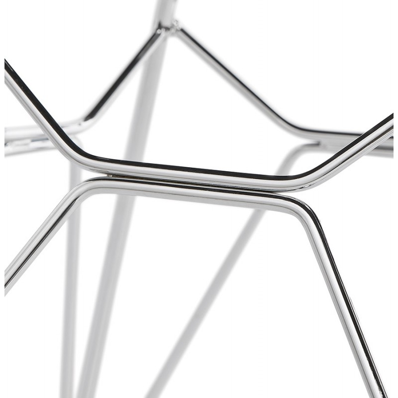 Silla de diseño de tela de pie de metal cromado MOUNA (gris antracita) - image 48129