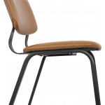 Vintage Stuhl und industrielle Füße schwarz CYPRIELLE (braun)