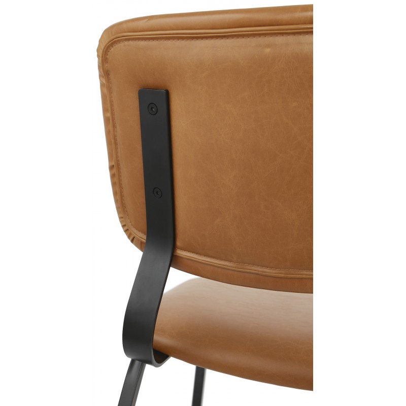 Vintage Stuhl und industrielle Füße schwarz CYPRIELLE (braun) - image 48165