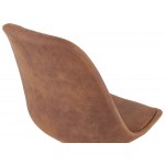 Sedia di design e piedi vintage microfibra colore naturale THARA (marrone)