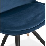 SUZON sormand and retro velvet chair in black and gold feet (blue)