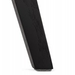 Silla de diseño de tela de pie de madera en negro NAYA (gris)