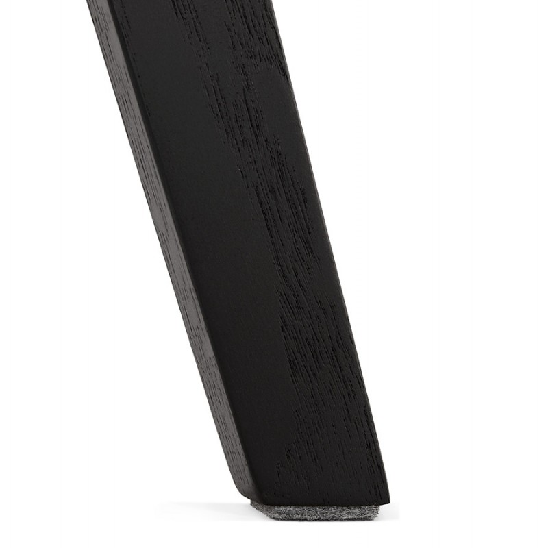 Silla de diseño de tela de pie de madera en negro NAYA (gris) - image 48236