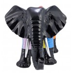 Statua scultura decorativa disegno ELEPHANT in resina H36 cm (Multicolore)