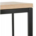 PRESCILLIA wooden and black metal tables (natural finish)