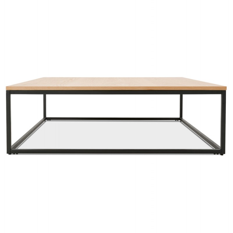 ROXY wood and black metal design coffee table (natural finish) - image 48376