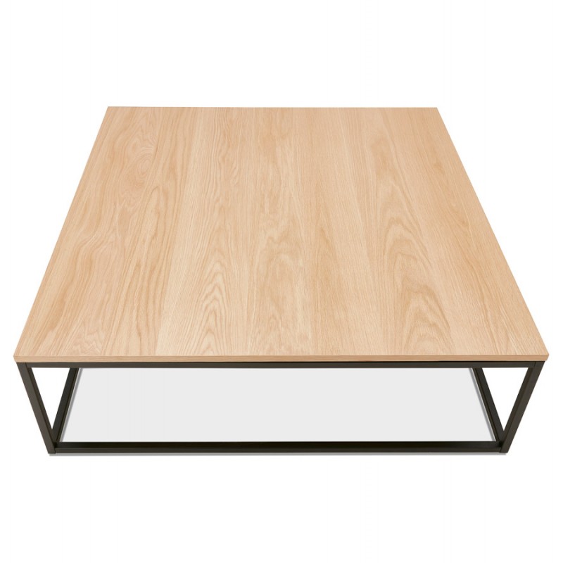 Mesa de centro de diseño de madera y metal negro ROXY (acabado natural) - image 48377