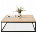 Table basse design en bois et métal noir ROXY (finition naturelle)