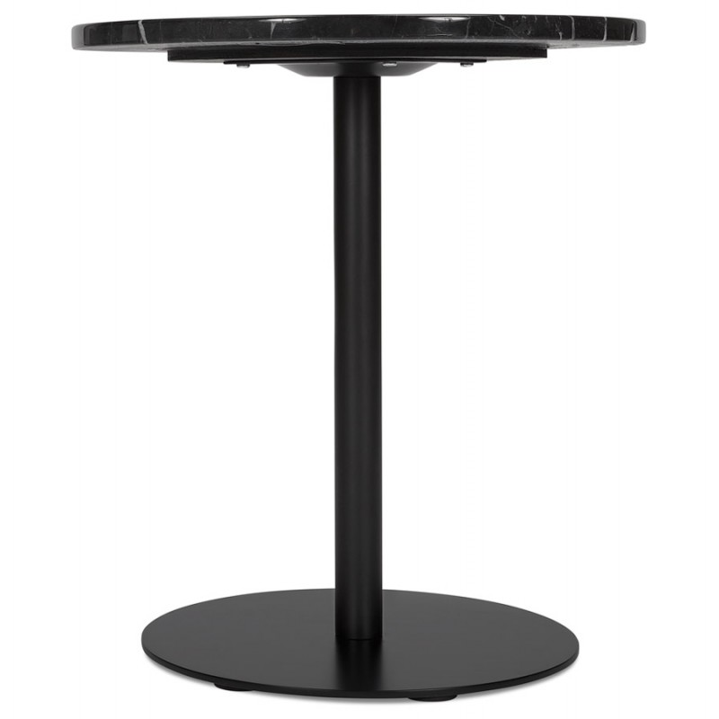 ROXANE (black) round marble design side table - image 48410