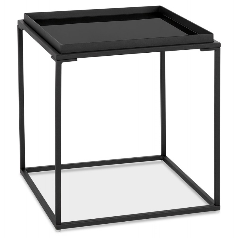 Table d'appoint design en verre et métal RAQUEL MINI (noir) - image 48425