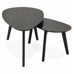 RAMON oval wooden design tables (black)