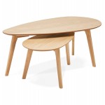 RAMON ovale Holz Design Tische (natürliche Oberfläche)
