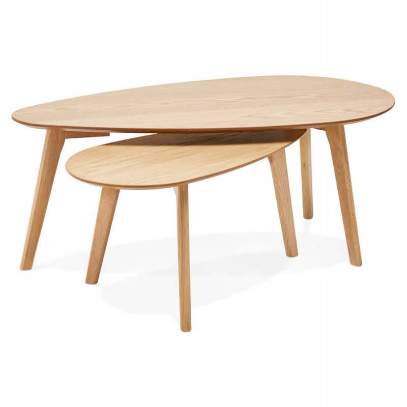 Mesas de diseño de madera ovalada RAMON (acabado natural) - image 48519