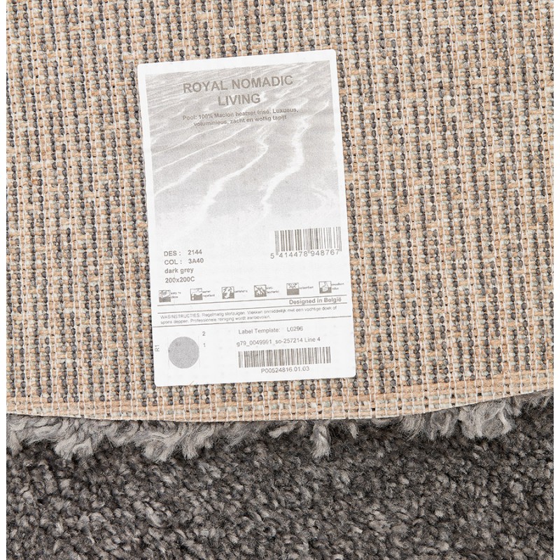 Round design carpet (200 cm) SABRINA (dark grey) - image 48568