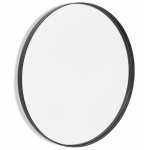 Miroir design rond en métal (Ø 60,5 cm) PRISKA (noir)