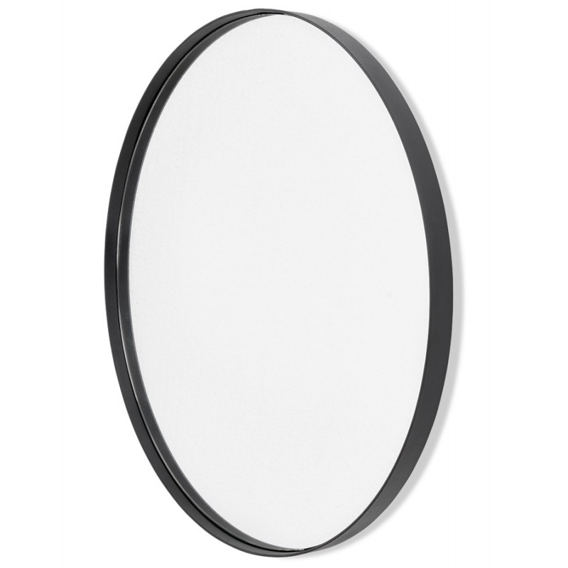 Miroir design rond en métal (Ø 60,5 cm) PRISKA (noir) - image 48600