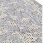Tapis bohème rectangulaire - 160x230 cm - en laine  SHANON (gris clair)