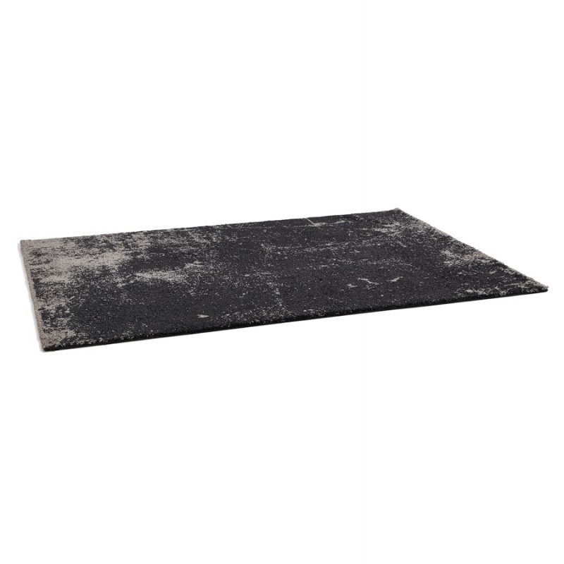 Alfombra de diseño rectangular - 160x230 cm - TAMAR (negro, gris) - image 48655