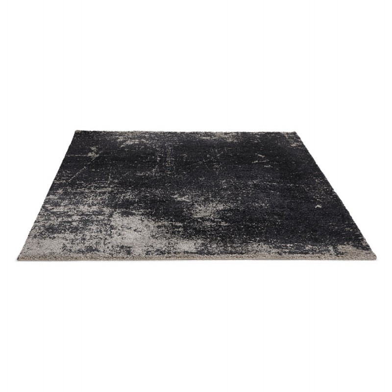 Rectangular design carpet - 160x230 cm - TAMAR (black, grey) - image 48657
