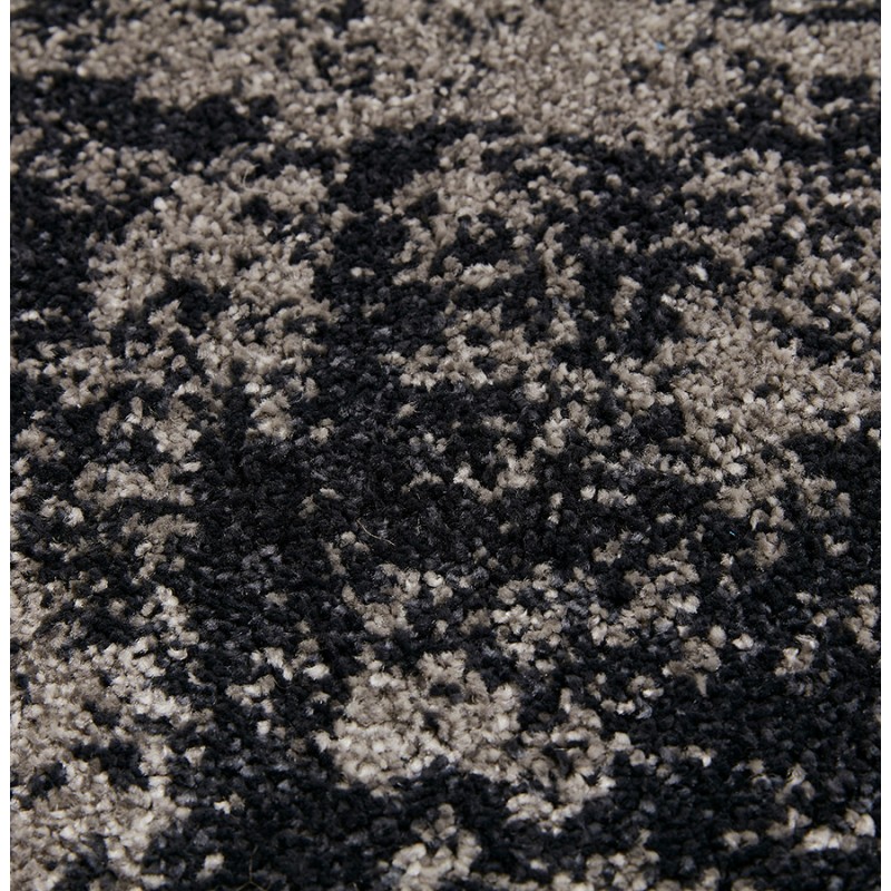 Alfombra de diseño rectangular - 160x230 cm - TAMAR (negro, gris) - image 48661