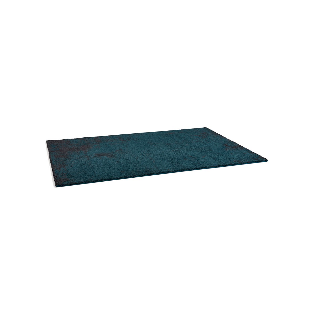 Super confortevole e accogliente blu e nero design tappeto rettangolare.