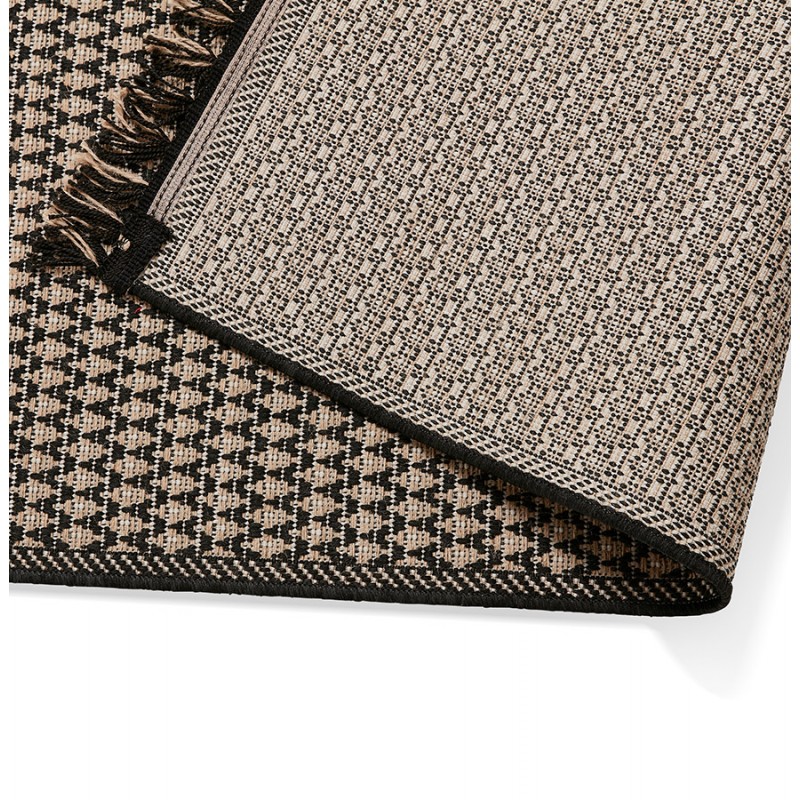 Rectangular ethnic carpet - 160x230 cm - PIERRETTE (black, beige) - image 48686