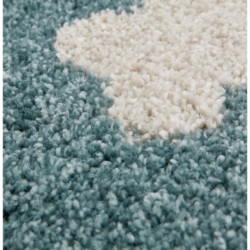 Rectangular children's carpet - 80x150 cm - NUAGE (blue, beige) - image 48696