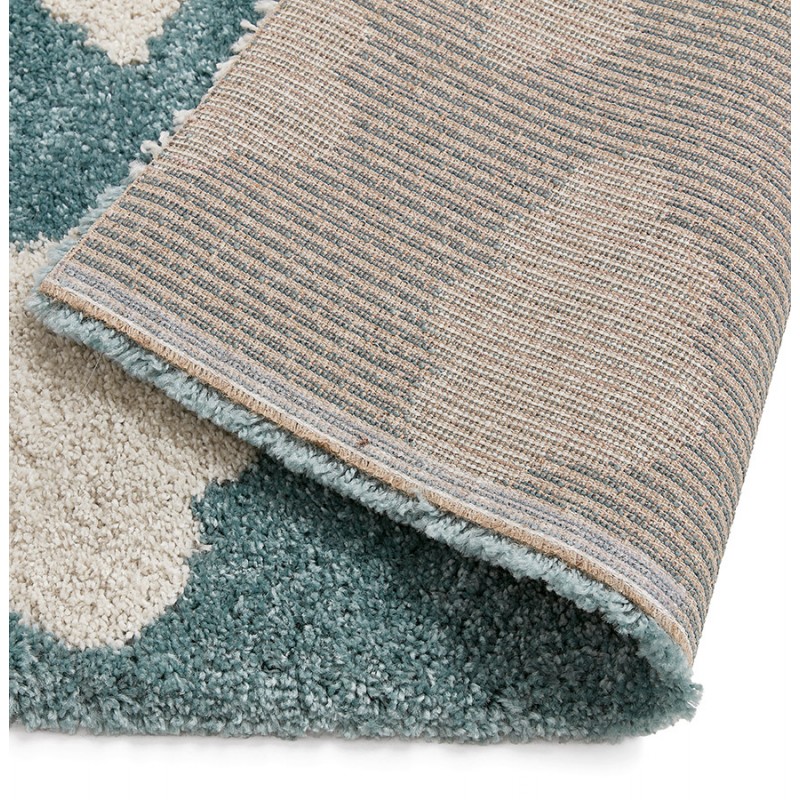 Rectangular children's carpet - 80x150 cm - NUAGE (blue, beige) - image 48698