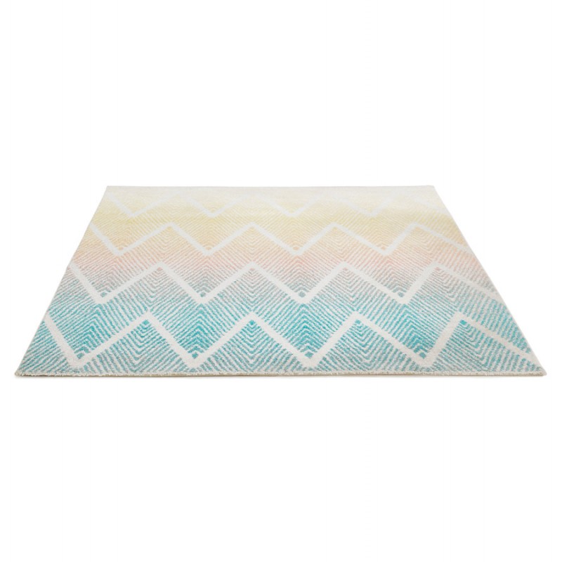 Rectangular graphic carpet - 160x230 cm - ZIGZAG (multicolored) - image 48726