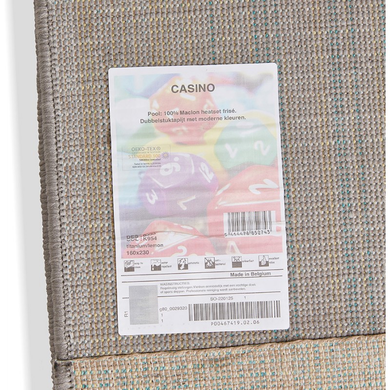 Rectangular design carpet - 160x230 cm - YOELA (grey, yellow) - image 48745