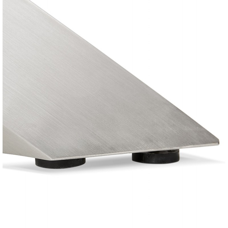 Ceramic and metal brushed steel design (180x90 cm) FLORINA (white) - image 48801