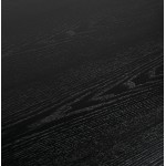 Diseño de madera y metal cepillado de acero cepillado (200x100 cm) CATHALINA (negro)