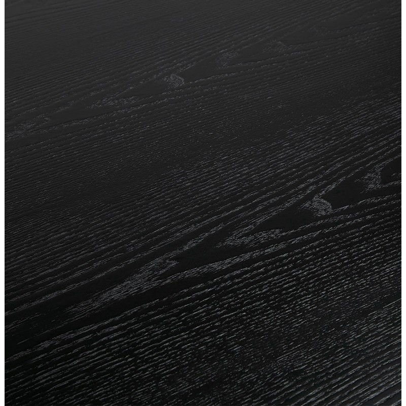 Diseño de madera y metal cepillado de acero cepillado (200x100 cm) CATHALINA (negro) - image 48828
