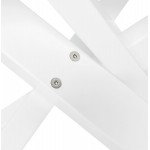 Glas- und Weißmetall-Design Esstisch (200x100 cm) WHITNEY (schwarz)